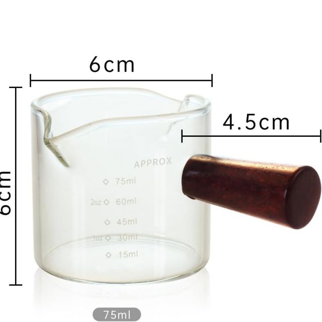 Taza medidora de vidrio resistente al calor 