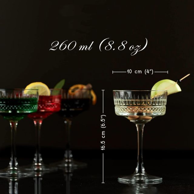Proveedor de copas de cóctel de cristal en la tienda