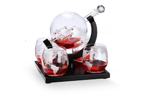 juego de jarra de vidrio para whisky