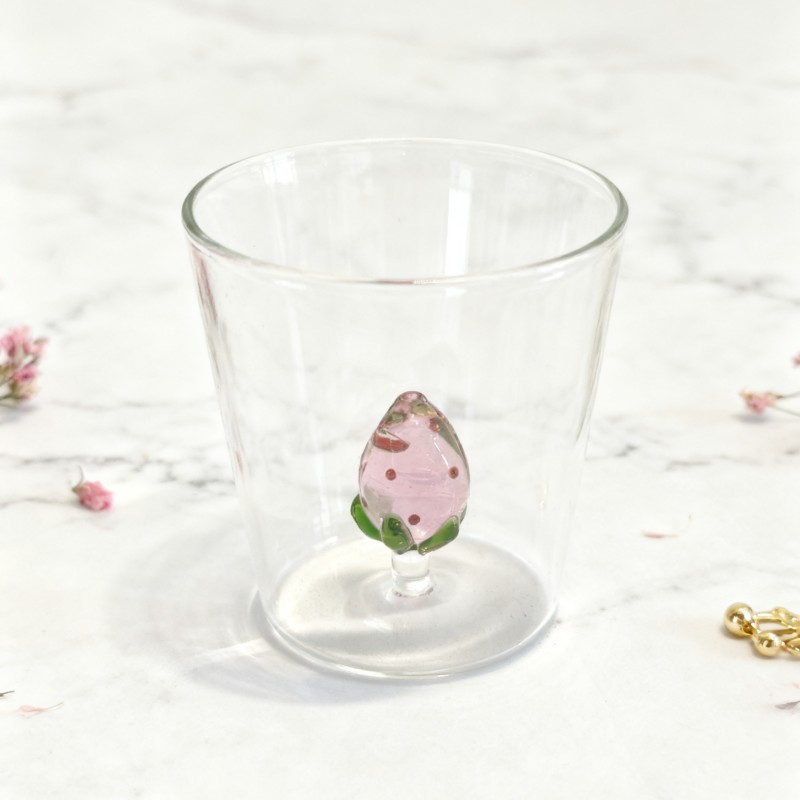 Vidrio de fresa con alto contenido de borosilicato. 