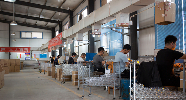 producción de cristalería